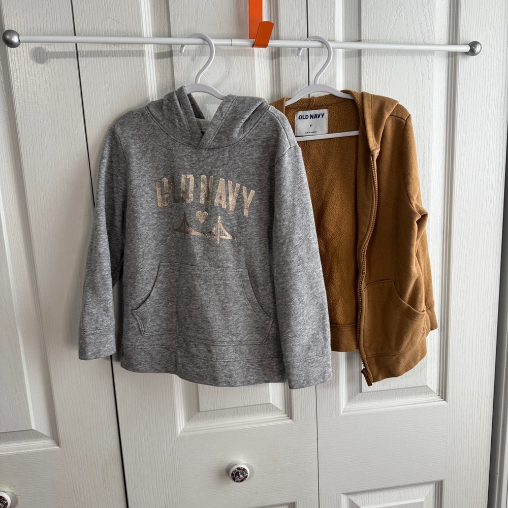 Old Navy gray mustard yellow lot of 2 jackets size 5T